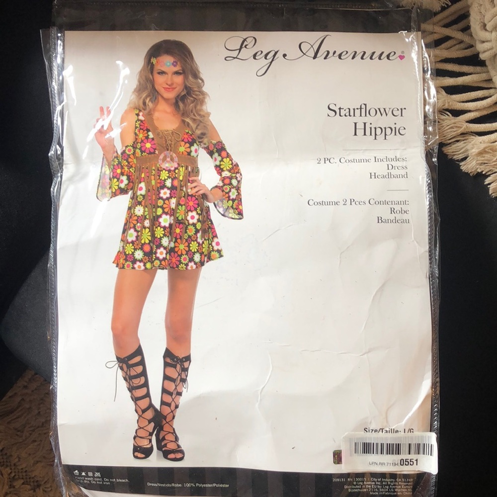 Leg avenue hippie costume large
